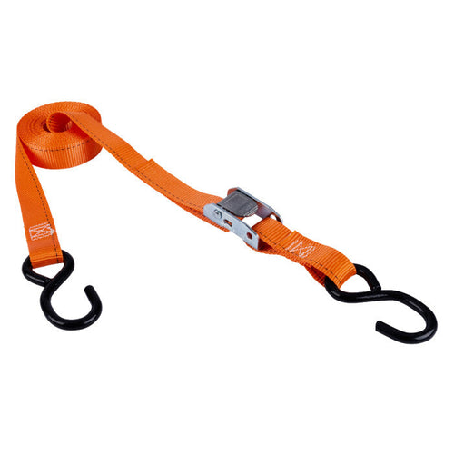 Keeper 1 X 15' Cam Buckle Tie-Down, S-Hooks, 400 Lbs. Wll