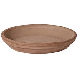 Terra Cotta Clay Saucer, Moka Chocolate Brown, 11-In.