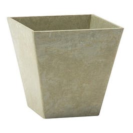 Square Ella Planter, Plastic, Sage, 12-In.