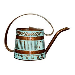 Watering Can, Metal, Teal & Copper, .5-Gal.