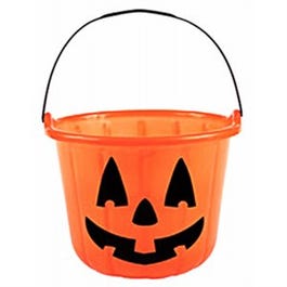 Trick Or Treat Pumpkin Bucket, 9 x 7-In.