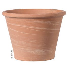 Duo Planter, Round, White Clay, 6-In.