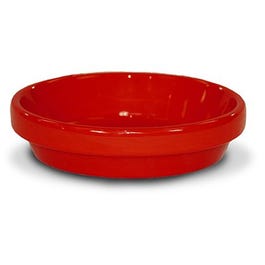 Saucer, Red Ceramic, 3.75 x .5-In.