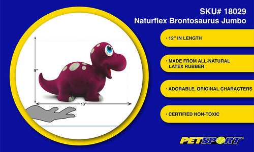 Petsport Naturflex Jumbo Brontosaurus Dog Toy