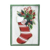 Evergreen Merry Christmas Stocking Applique Garden Flag