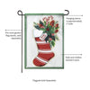 Evergreen Merry Christmas Stocking Applique Garden Flag