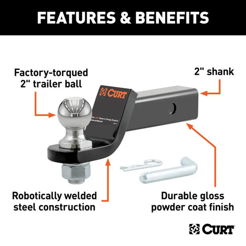 Curt Loaded Ball Mount With 2 Ball Imported