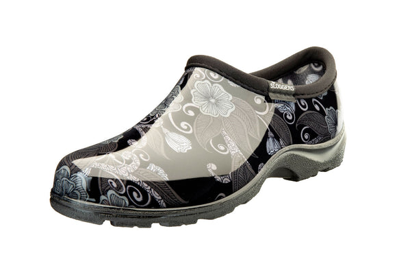 Sloggers Women's Waterproof Comfort Shoes Modern Floral Black