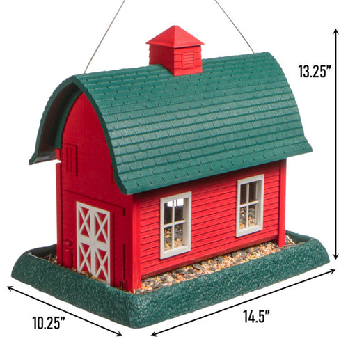 North States Large Red Barn Birdfeeder