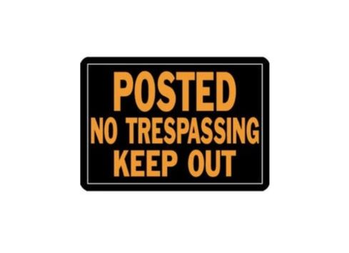 Hy-ko Products Company No Trepassing Keep Out Sign Hy-Glo Orange & Black Aluminum