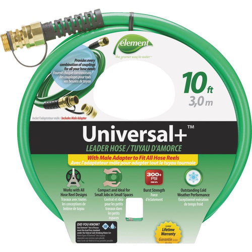 Element 1/2 In. Dia. x 10 Ft. L. Drinking Water Safe Universal Leader Hose with Female Couplings