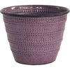 Robert Allen Cobblestone 4.75 In. x 6.38 In. x 6.38 In. Metal Plum Planter