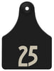 Allflex A-tag Numbered Cow Id Ear Tags Black 1 - 25