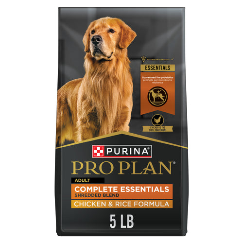 Purina Pro Plan Complete Essentials Shredded Blend Chicken & Rice with Probiotics Adult Dry Dog Food