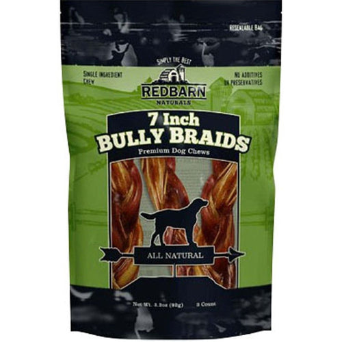 Redbarn Naturals Braided Bully Sticks Dog Treats