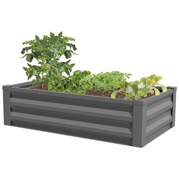 RAISED GALVANIZED PLANTER