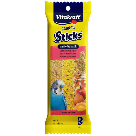 Vitakraft Crunch Sticks Variety Pack For Parakeets (2.4 OZ)