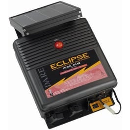 Eclipse Series Electric Fence Energizer, 40-Acre, Solar Power, 12-Volt Battery