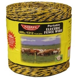 Electric Fence Wire, Yellow & Black Aluminum, 1,312-Ft. Spool