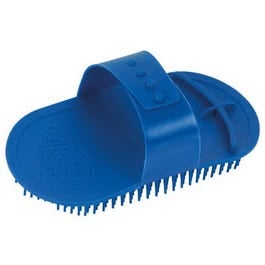 Livestock Massage Brush, Blue, 4 x 4.5-In.