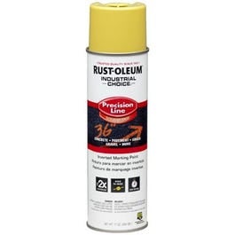 Industrial Choice Precision Line Marking Spray Paint, High-Visibility Yellow, 17-oz. Inverted