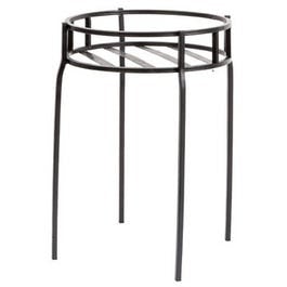 Plant Stand, Contemporary Black Steel, 15.5 x 10.5-In.