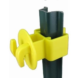 Electric Fence U-Post Insulator, Light Duty, Yellow, 25-Pk.