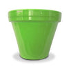 Flower Pot, Bright Green Ceramic, 4.5 x 3.75-In.