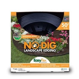 No Dig Edging Kit, Recycled Plastic, 50-Ft.