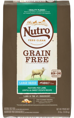 Nutro Grain Free Large Breed Adult Lamb Lentils and Sweet Potato Dry Dog Food