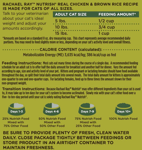 Rachael ray nutrish natural dry best sale cat food