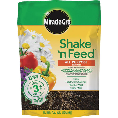 Miracle-Gro Shake N' Feed 8 Lb. 12-4-8 All-Purpose Dry Plant Food