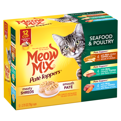 Meow Mix Paté Toppers® Seafood & Poultry Variety Pack