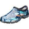 Sloggers Womens Waterproof Garden Shoe- Blue Floral Fun